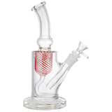 (WATER PIPE) 9.5" HEAVY INCYCLER - CLEAR RED