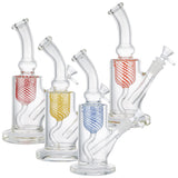 (WATER PIPE) 9.5" HEAVY INCYCLER - CLEAR BLUE