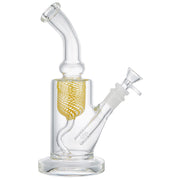 (WATER PIPE) 9.5" HEAVY INCYCLER - CLEAR YELLOW