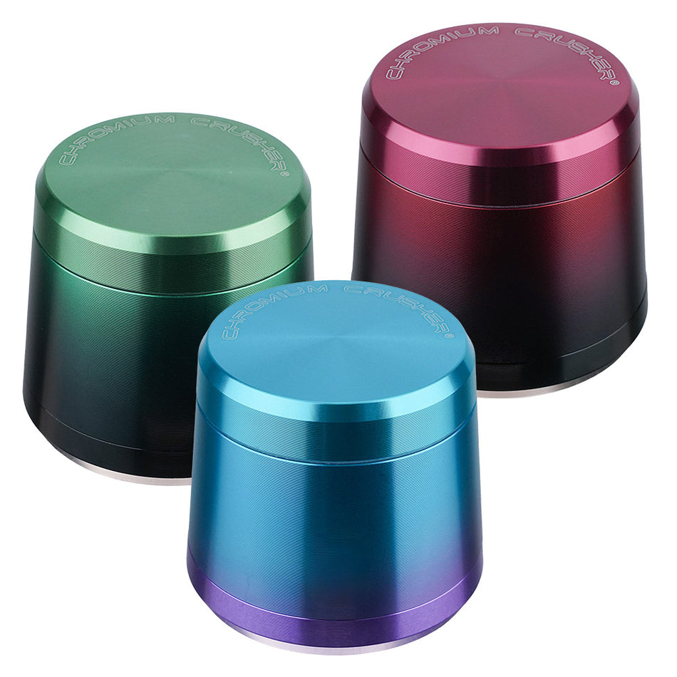 (GRINDER) 2.5" CHROMIUM CRUSHER 3PC #CN6553 - GREEN