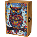 (WOODEN BOX) LARGE 5" X 7" OWL