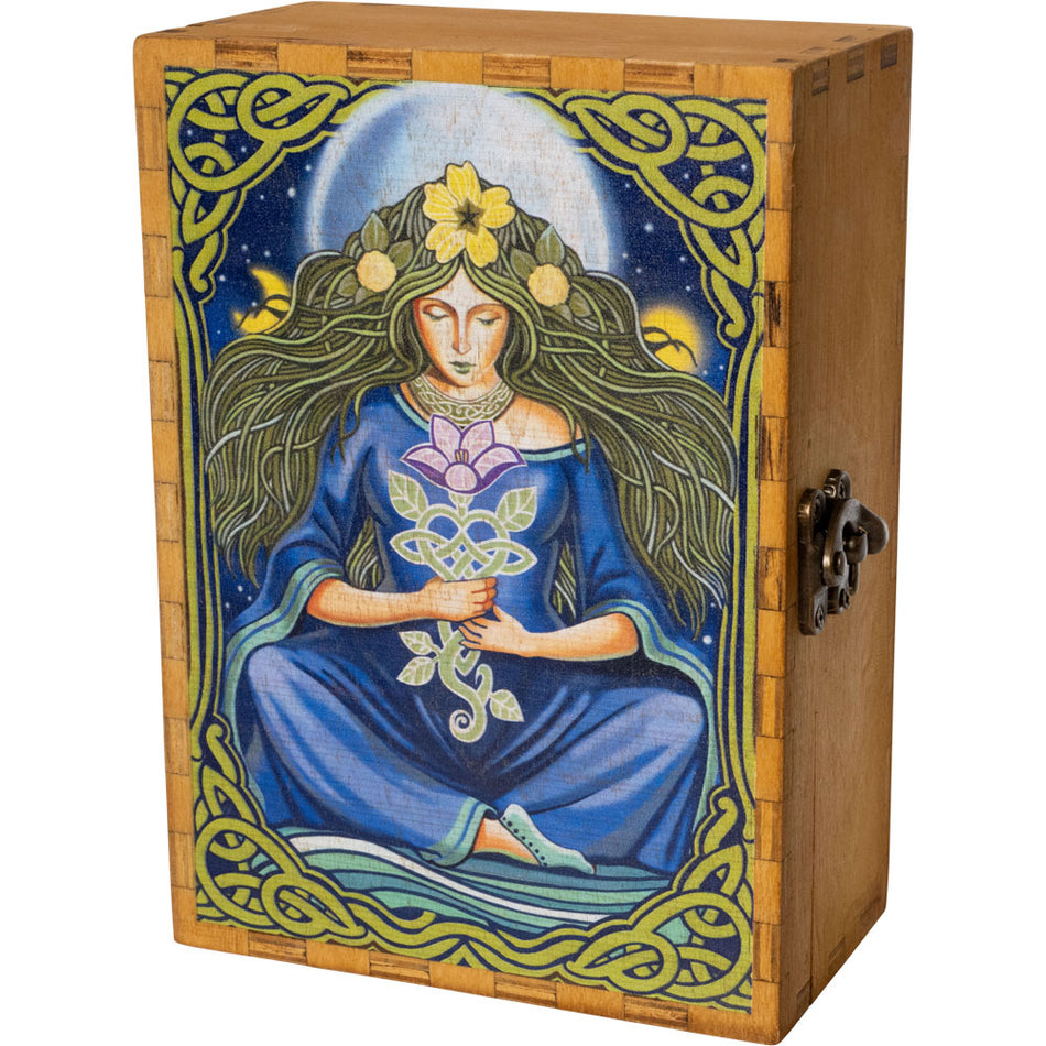 (WOODEN BOX) LARGE 5" X 7" MOTHER EARTH