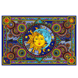 (3D TAPESTRIES) 60" X 90" SUN MOON CLOCK