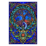 (3D TAPESTRIES) 60" X 90" TREE OF LIFE TORTOISE