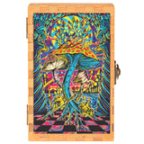 (WOODEN BOX) SMALL 6" X 4" MUSHROOMS