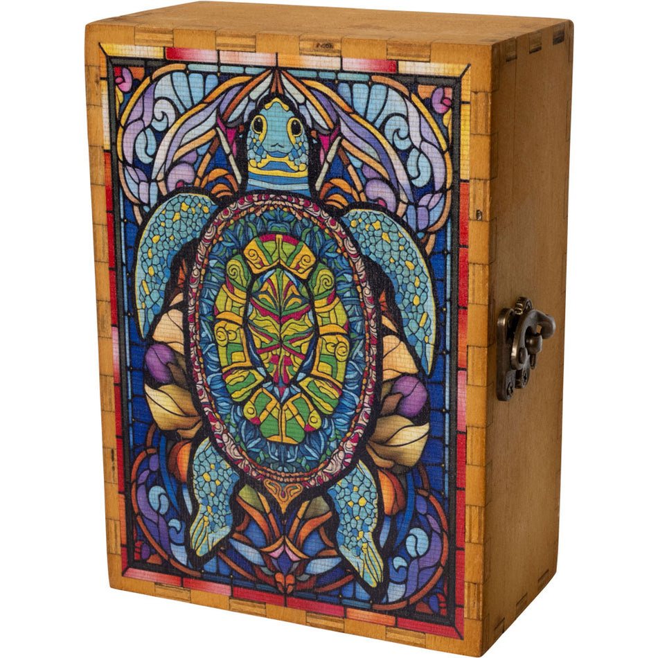 (WOODEN BOX) LARGE 5" X 7" TURTLE