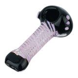 (HAND PIPE ) 4" SPIRAL BODY - PINK