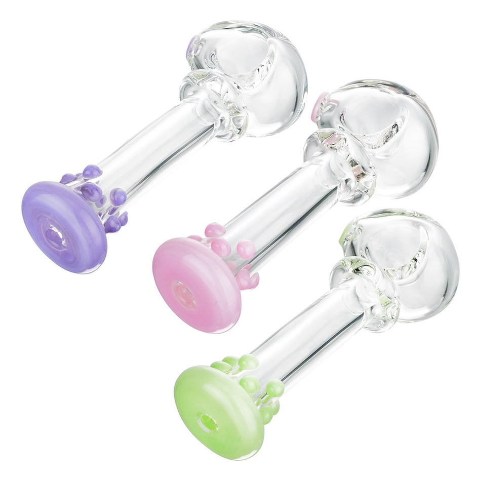 (HAND PIPE ) 4.5" CLEAR TUBING CANDY - PURPLE
