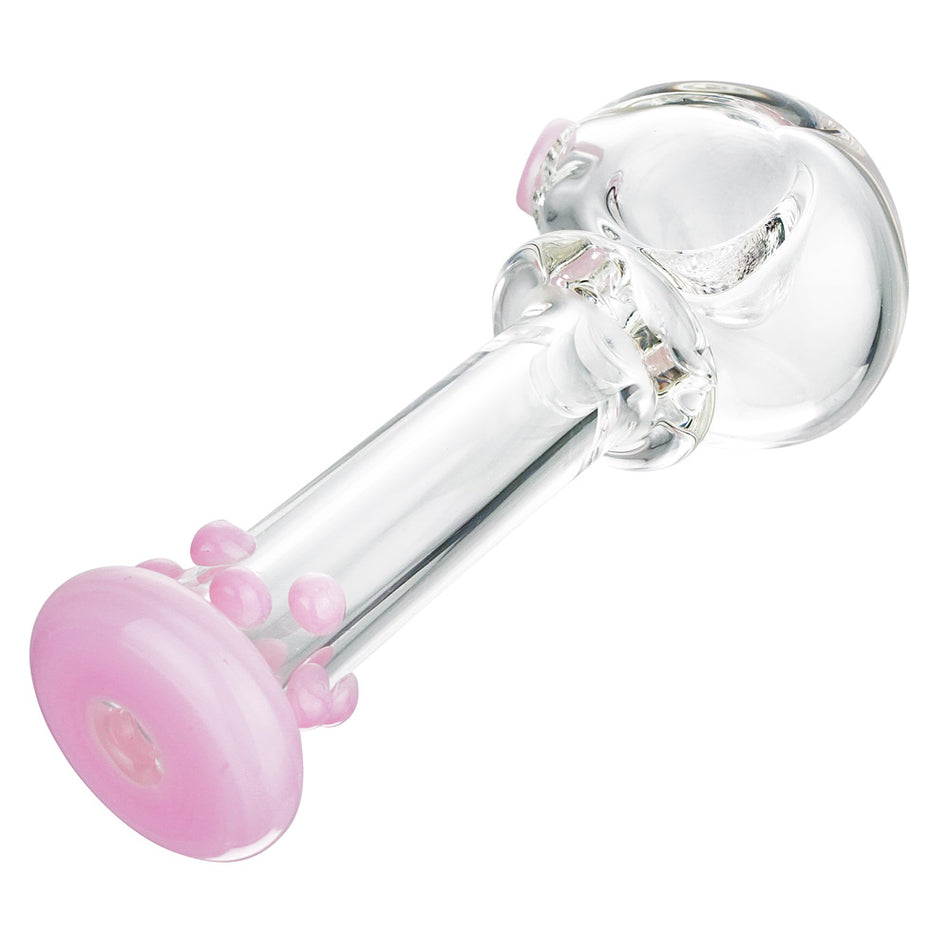 (HAND PIPE ) 4.5" CLEAR TUBING CANDY - PINK