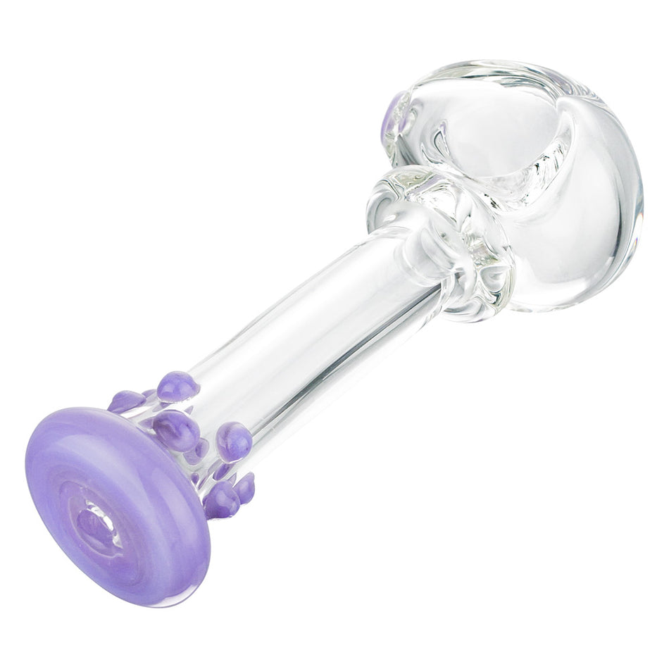 (HAND PIPE ) 4.5" CLEAR TUBING CANDY - PURPLE