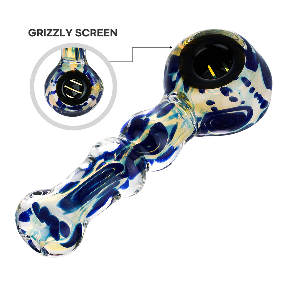 (HAND PIPE) 5" GRIZZLY SCREEN - BLUE