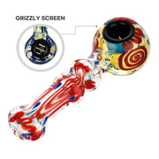 (HAND PIPE) 5" GRIZZLY SCREEN - RED