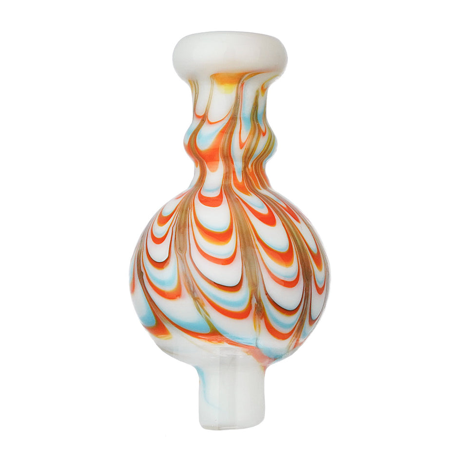 (CARB CAP) FEATHER DESIGN BALL CARB CAP - WHITE