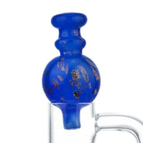 (CARB CAP)  BALL CARB CAP SHINY DOTS - BLUE
