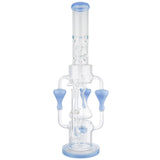 (WATER PIPE) 19" TRIPLE DROPPER PERC - JADE BLUE