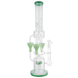 (WATER PIPE) 19" TRIPLE DROPPER PERC - JADE GREEN