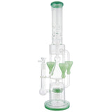 (WATER PIPE) 19" TRIPLE DROPPER PERC - JADE GREEN