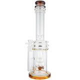 (WATER PIPE) 17" HEAVY 2 HONEYCOMB CUP PERC - AMBER