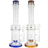 (WATER PIPE) 17" HEAVY 2 HONEYCOMB CUP PERC - BLUE