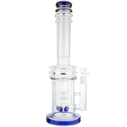 (WATER PIPE) 17" HEAVY 2 HONEYCOMB CUP PERC - BLUE