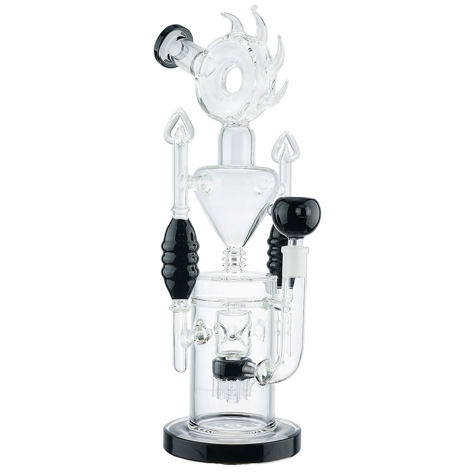 (WATER PIPE) 16" DONUT ON MULTI PERC - BLACK