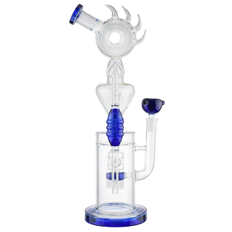 (WATER PIPE) 16" DONUT ON MULTI PERC - BLUE