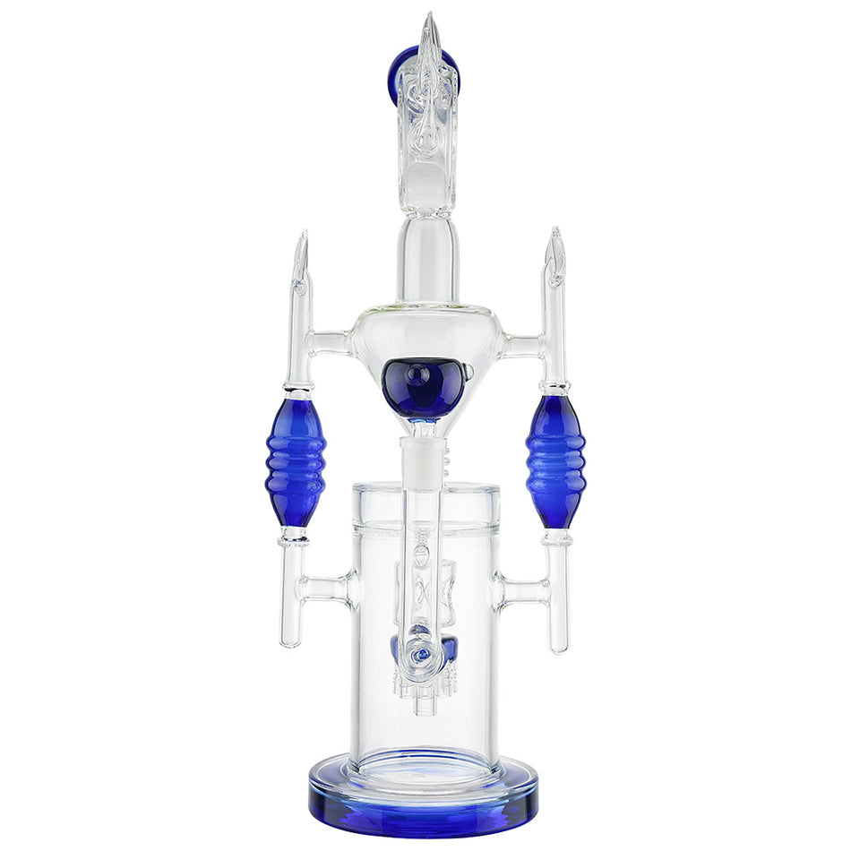 (WATER PIPE) 16" DONUT ON MULTI PERC - BLUE