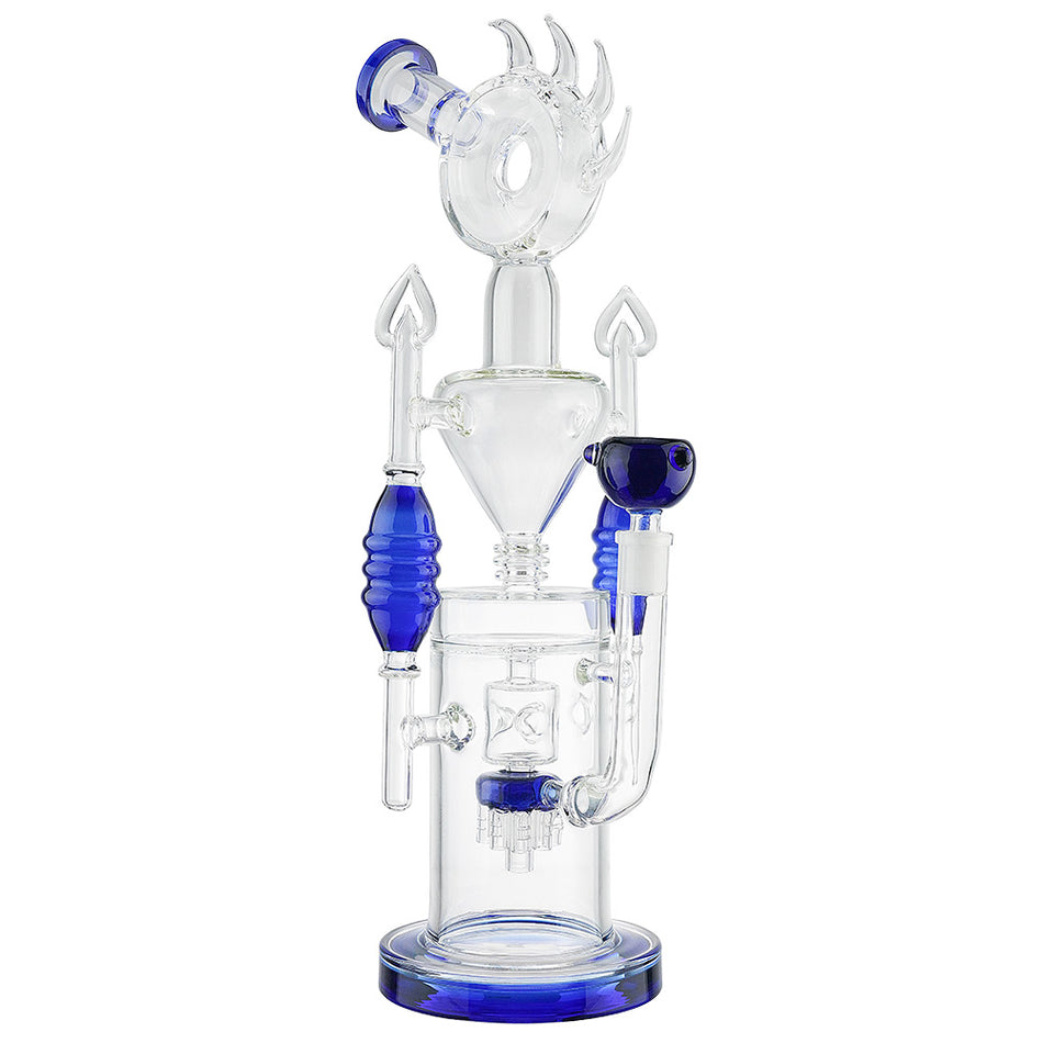 (WATER PIPE) 16" DONUT ON MULTI PERC - BLUE