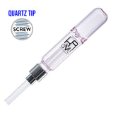 (NECTAR STRAW) KRAVE COLOR SCREW QUARTZ TIP - CLEAR PINK