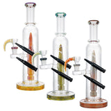 (WATER PIPE) 11" BULLET INSIDE PERC - WHITE