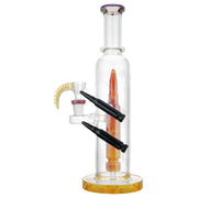 (WATER PIPE) 11" BULLET INSIDE PERC - AMBER