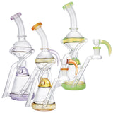 (WATER PIPE) 10" TIPLE TONE RECYCLER - AMBER