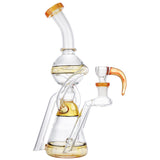 (WATER PIPE) 10" TIPLE TONE RECYCLER - AMBER