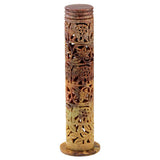 (INCENSE HOLDER) 10" SOAPSTONE MULTI TOWER #6716