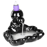 (INCENSE BURNER) BACKFLOW CONES BURNER 3.5" X 2.5" TRIPLE MOON