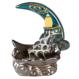 (INCENSE BURNER) BACKFLOW CONES BURNER 4.5" X 5.5" MOON WATERFALL