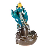 (INCENSE BURNER) BACKFLOW CONES BURNER 3.5" X 6" MUDRA LOTUS