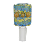 (BOWL) 14mm STAINED GLASS #B