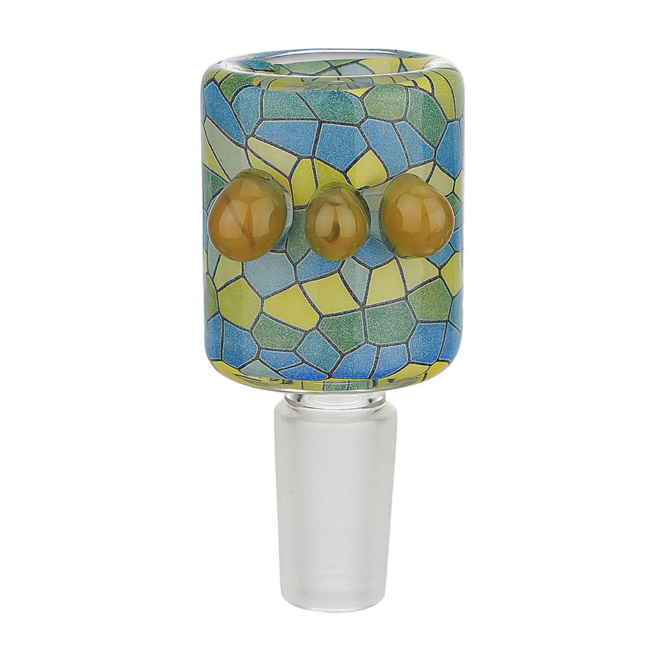 (BOWL) 14mm STAINED GLASS #B