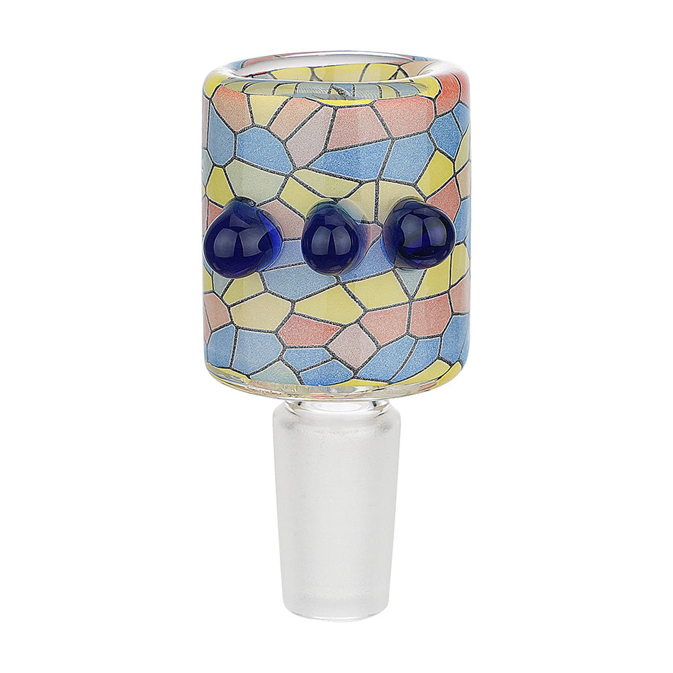 (BOWL) 14mm STAINED GLASS #D