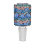 (BOWL) 14mm STAINED GLASS #F
