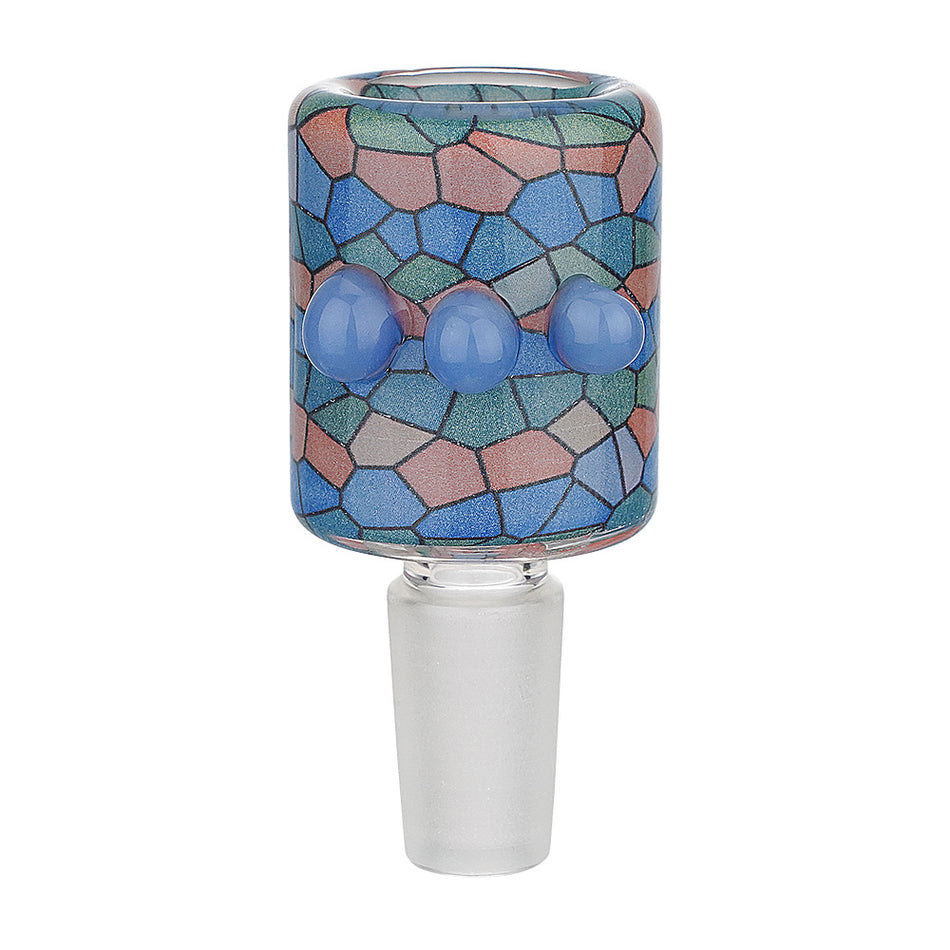 (BOWL) 14mm STAINED GLASS #F