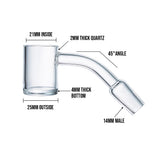 (BANGER) QUARTZ BANGER HIGH END 14mm 45°