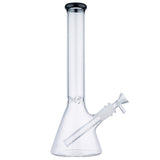 (WATER PIPE) 12" CLEAR BEAKER WITH COLOR ACCENT - BLACK