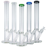 (WATER PIPE) 18" 9MM THICK STRAIGHT - CLEAR GREEN