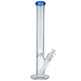 (WATER PIPE) 18" 9MM THICK STRAIGHT - CLEAR BLUE
