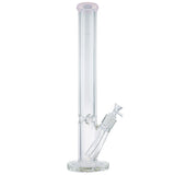 (WATER PIPE) 18" 9MM THICK STRAIGHT - CLEAR PINK