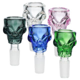 (BOWL) 14mm CHARACTER FACE SKULL - GRAY