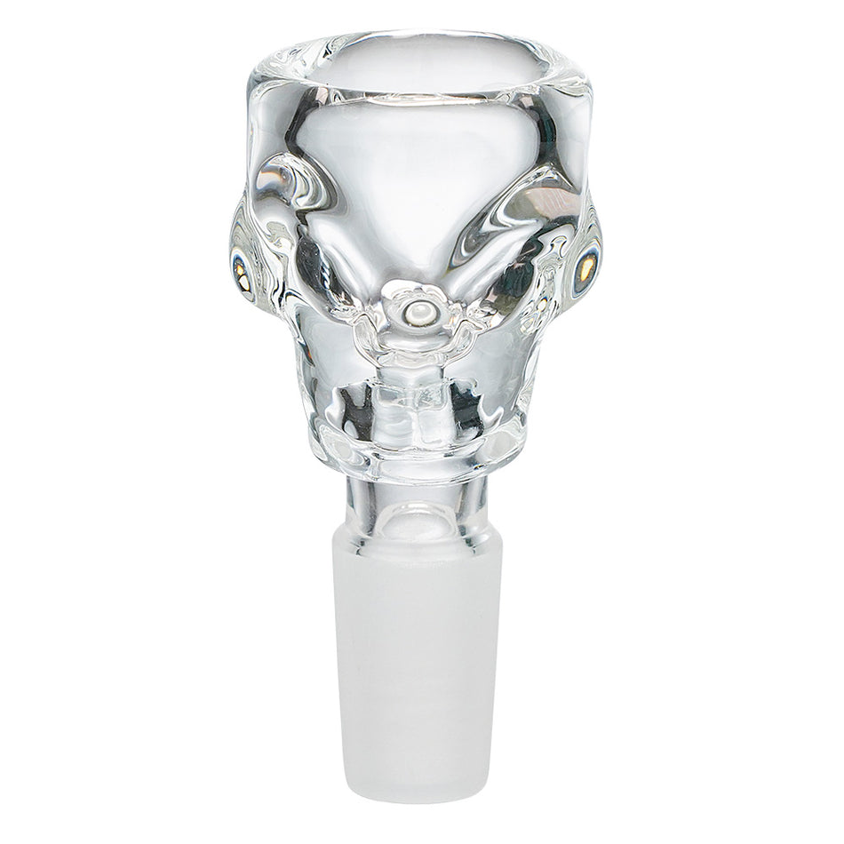 (BOWL) 14mm CHARACTER FACE SKULL - CLEAR