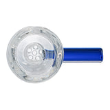 (BOWL) 14mm HONEYCOMB CONE BOWL WITH COLOR HANDLE - BLUE